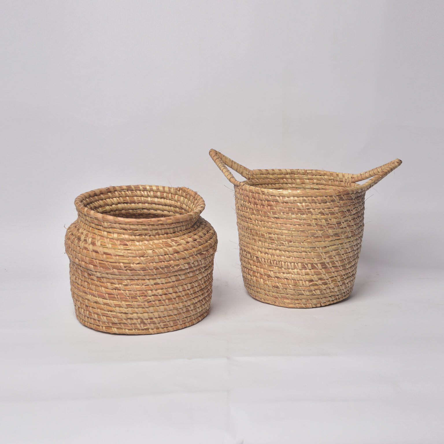 Bucket Raffia with Handle - Oriental Effect