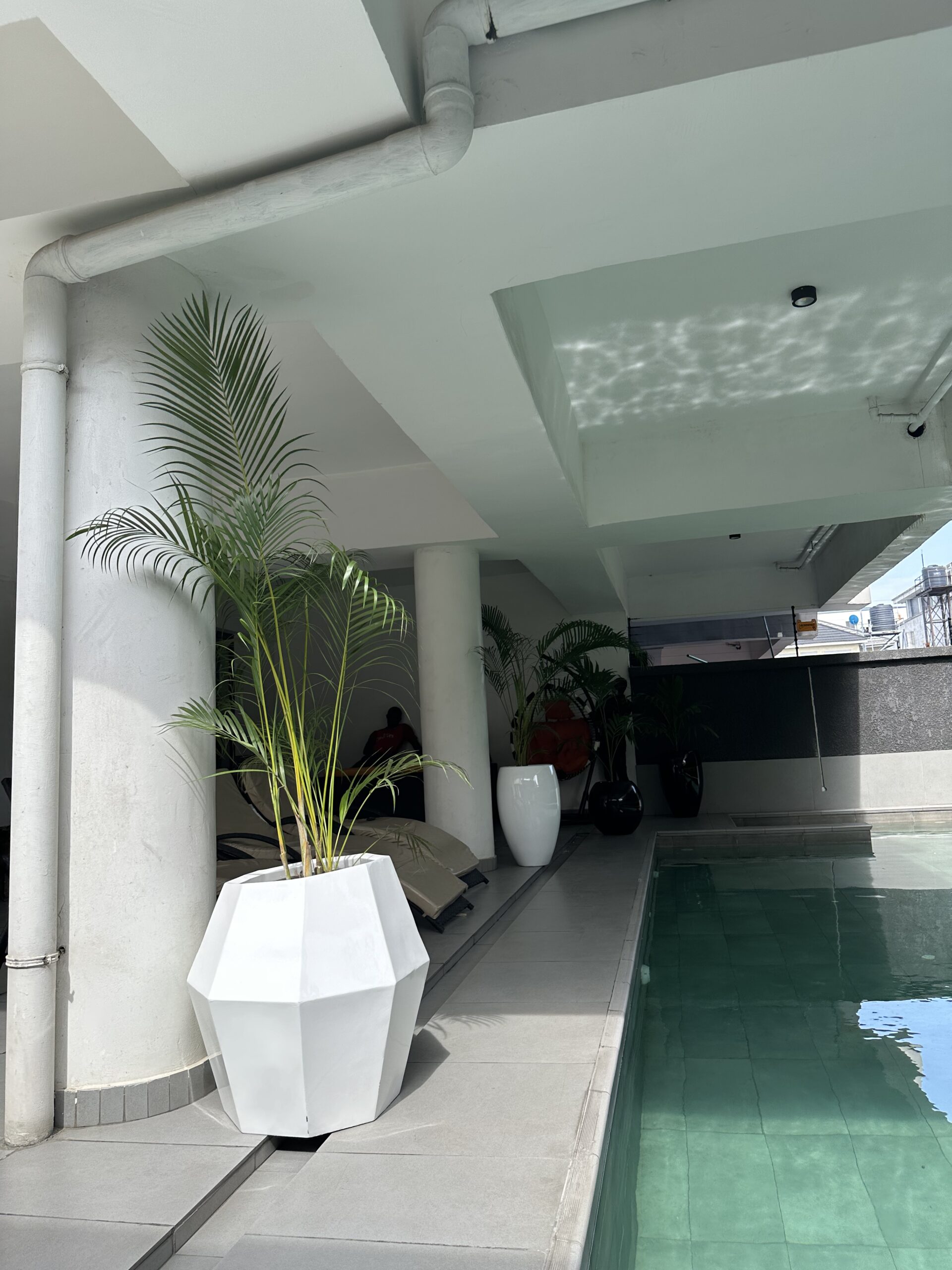 Fiberglass planters for natural plants