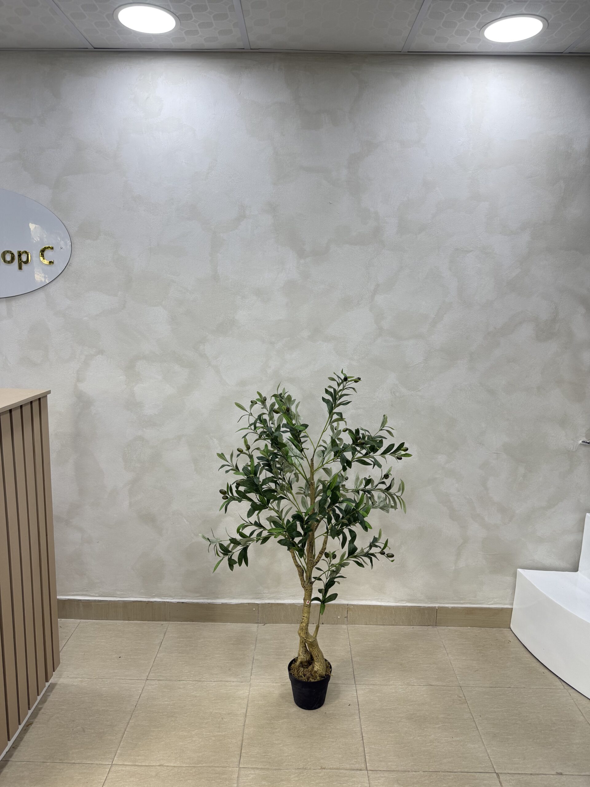 Artificial Life-like Realistic Twisted Olive Tree  - 120cm