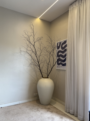 Decorative Natural Twigs in Medium Off-White Odel Pot