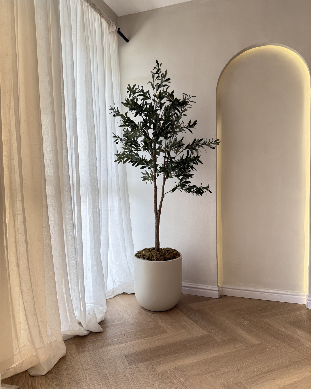Untitled design - 2026-06-10T160025.351 Nude Orion Pot With 180cm Artificial Olive Tree
