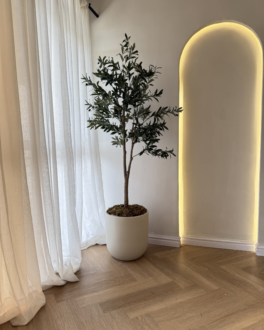 Untitled design - 2026-06-10T160049.386 Nude Orion Pot With 180cm Artificial Olive Tree