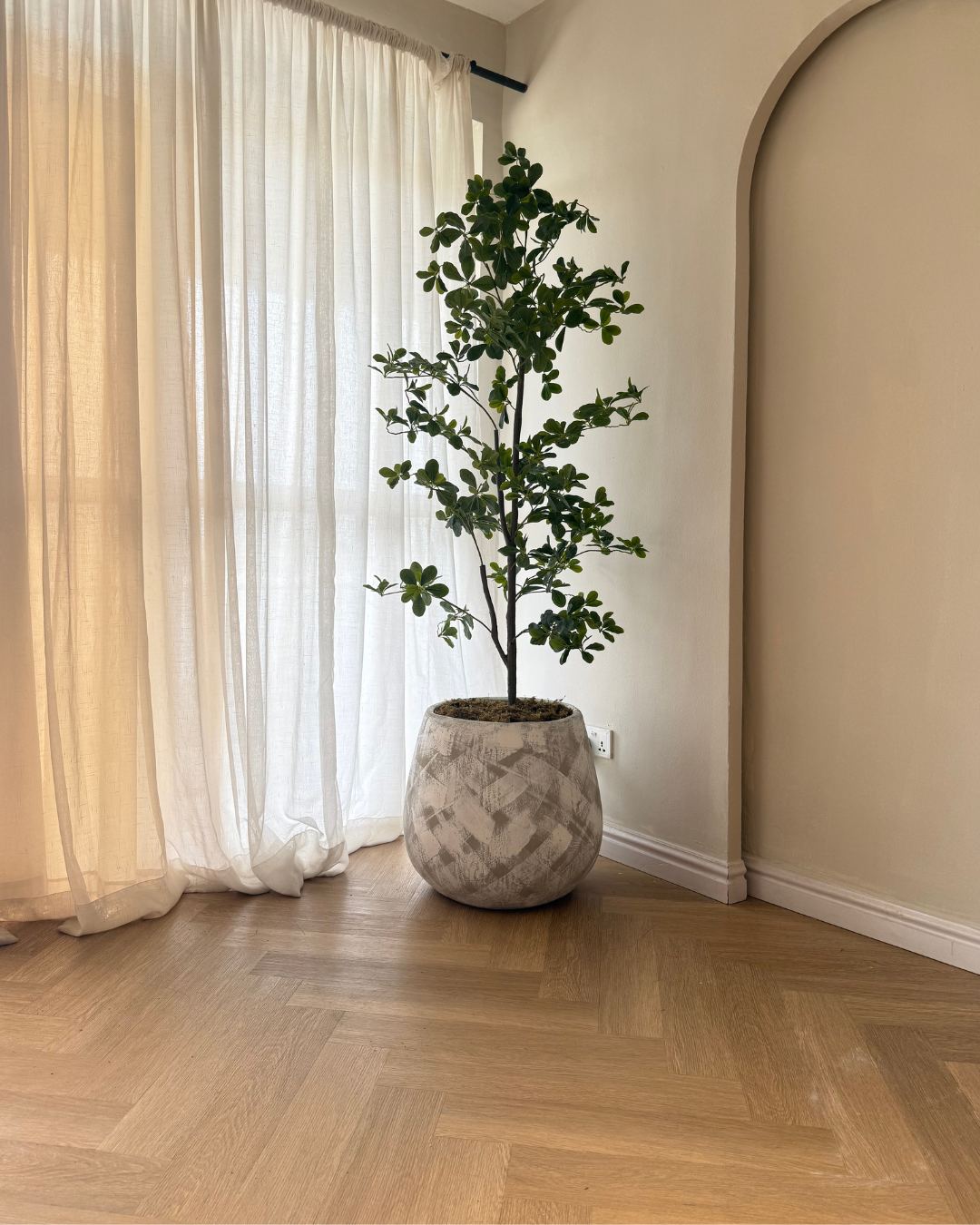 Realistic artificial straight cedar tree for modern home décor