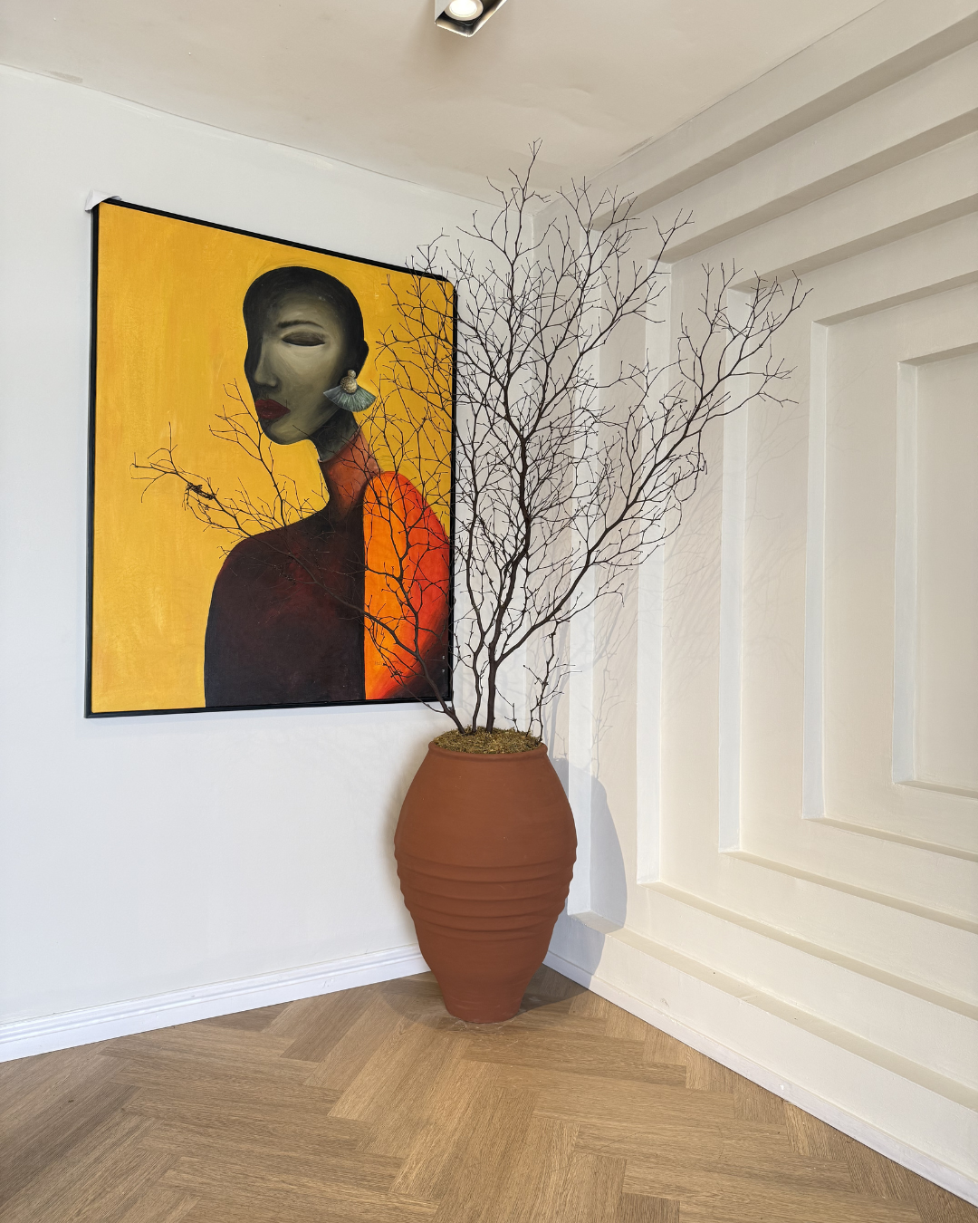 Decorative Twigs in Nigeria Terra antique planter with natural branches