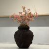 Decorative Vase with Artificial Plant in Nigeria Ruffled Medina Vase with Mini Cherry Plant