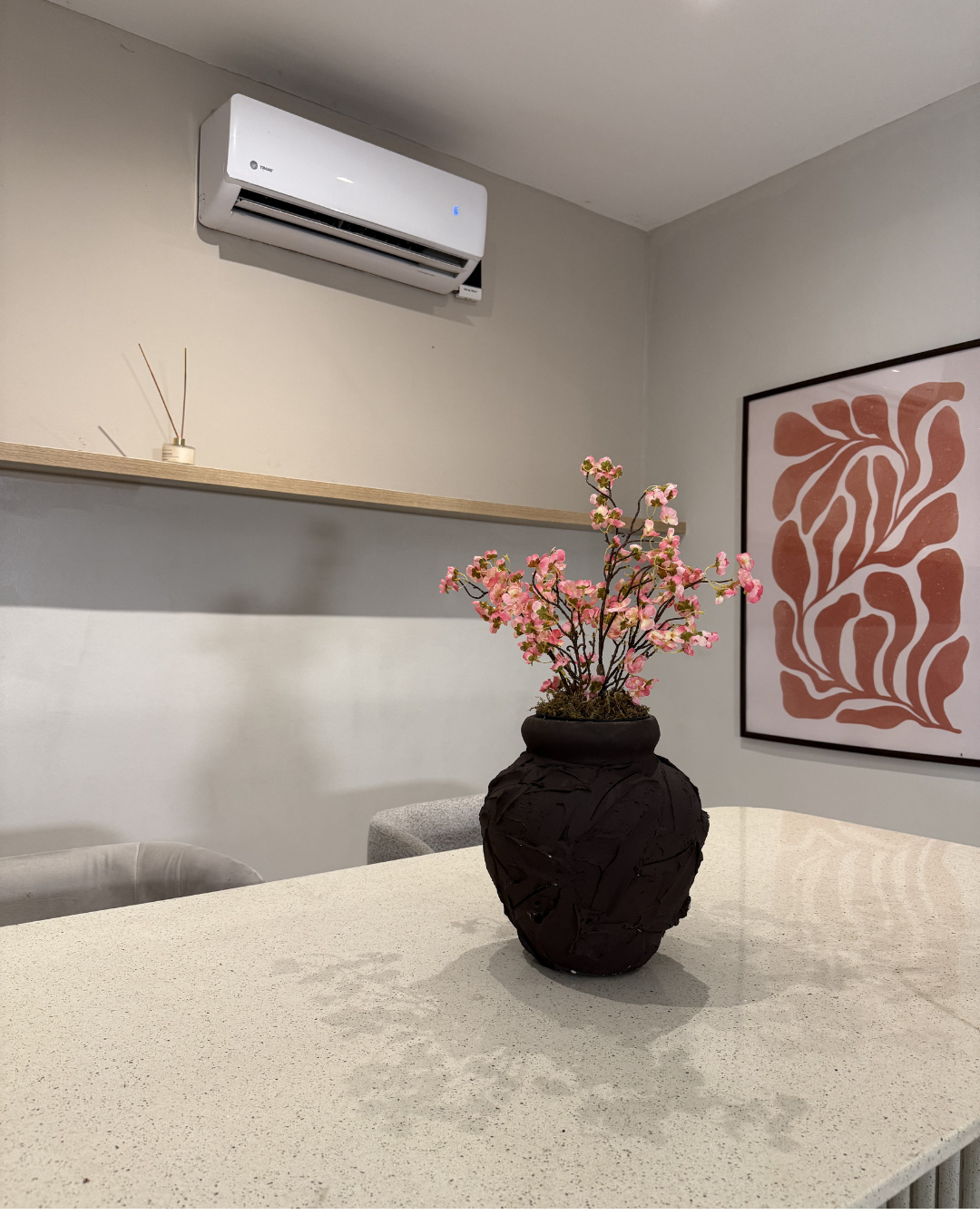 Decorative Vase with Artificial Plant in Nigeria Modern home décor with decorative vase and greenery
