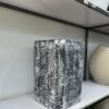 Black and White Rough Square Merlot Fibrecast Planter 52cm Black and White Rough Square Merlot Fibrecast Planter 52cm