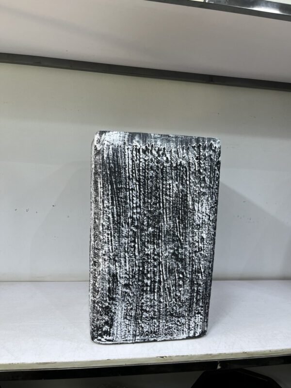 Black and White Rough Square Merlot Fibrecast Planter 52cm Black and White Rough Square Merlot Fibrecast Planter 52cm, view 2