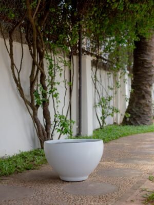 Chinese Cup Fiberglass Planter 40cm