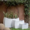 Curvy Trough Fiberglass Planter 60cm