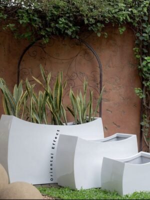 Curvy Trough Fiberglass Planter 60cm