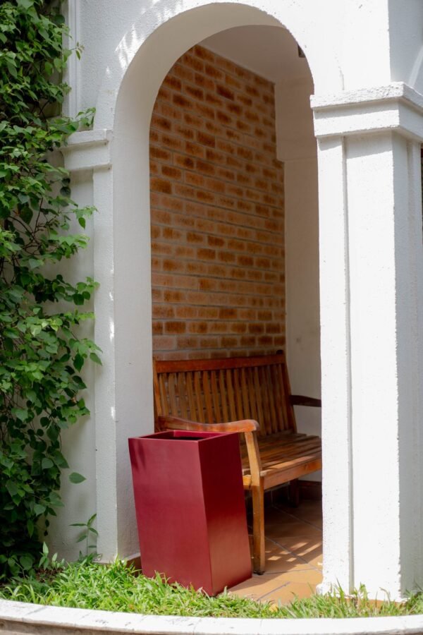 Falling Square Fiberglass Planter 65cm Falling Square Fiberglass Planter 65cm, view 2