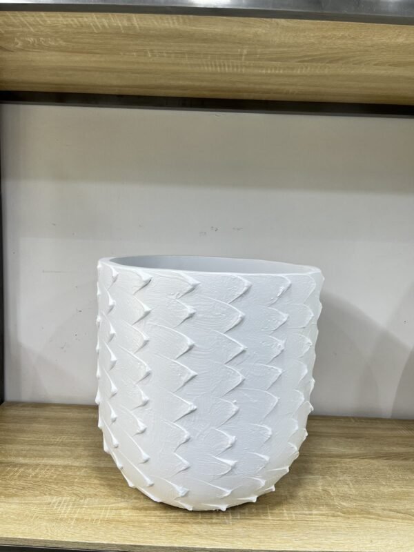 Feather Wave Pot Fibrecast Planter 42cm