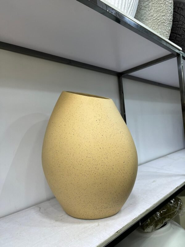 Granite Beige Mango Pot Fibrecast Planter 55cm, view 3