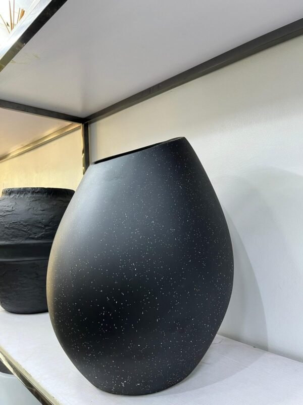 Granite Black Mango Pot Fibrecast Planter 55cm Granite Black Mango Pot Fibrecast Planter 55cm, view 2