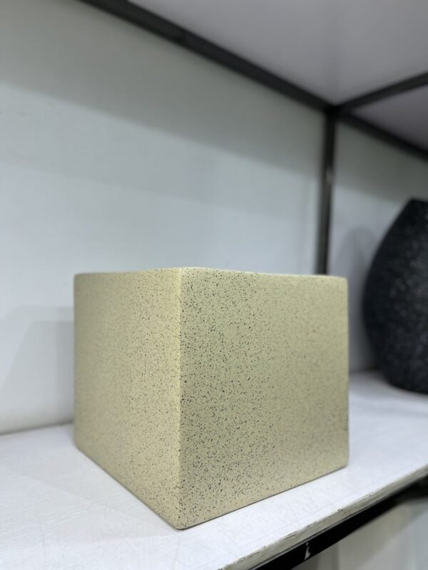 Granite Cube (Small) Fibrecast Planter 30cm, view 3