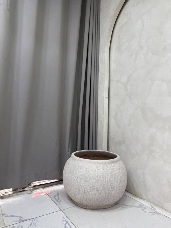 Granite Nude Bowl Merlot Pot Fibrecast Planter 37cm, view 2