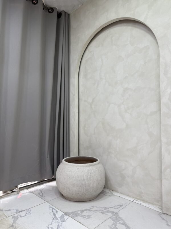 Granite Nude Bowl Merlot Pot Fibrecast Planter 37cm, view 3