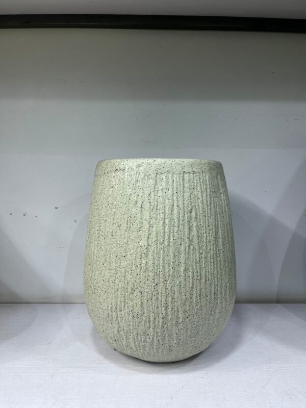 Granite Nude Rough Small Merlot Fibrecast Planter 42cm, view 3