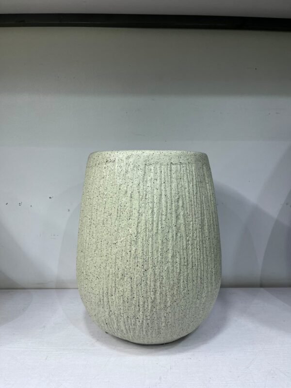 Granite Nude Rough Small Merlot Fibrecast Planter 42cm, view 4