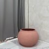 Granite Pink Bowl Merlot Pot Fibrecast Planter 37cm, view 2