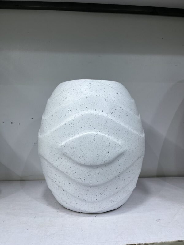 Granite White Round Slimwave Pot Fibrecast Planter 40cm Granite White Round Slimwave Pot Fibrecast Planter 40cm, view 2