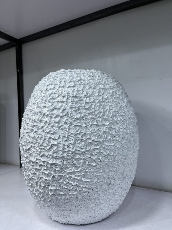 Granite White Sandblast Evo (Small) Fibrecast Planter 50cm, view 2