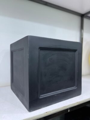 Matte Black New Cube Fibrecast Planter 36cm Matte Black New Cube Fibrecast Planter 36cm