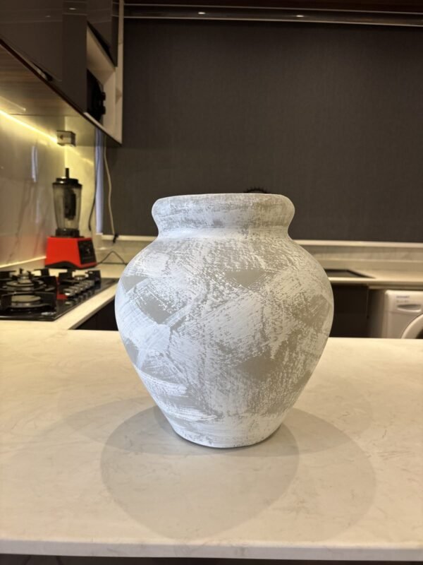 Medina (Stroked) Fibrecast Vase 31cm Medina (Stroked) Fibrecast Vase 31cm, view 2