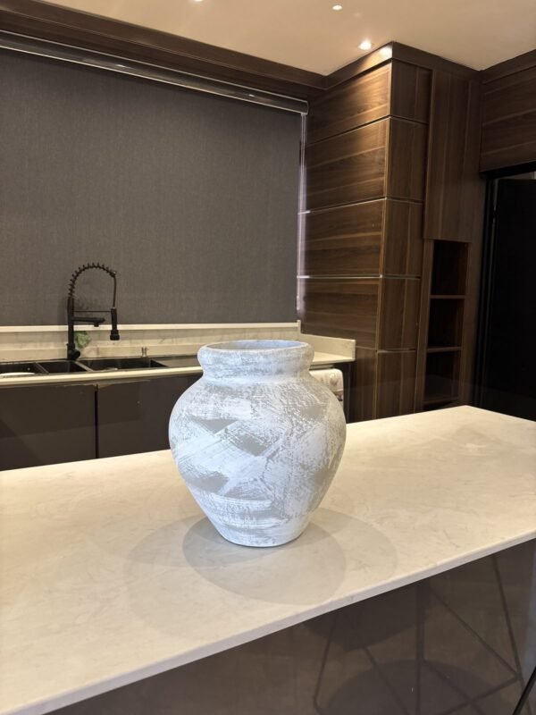 Medina (Stroked) Fibrecast Vase 31cm Medina (Stroked) Fibrecast Vase 31cm, view 3