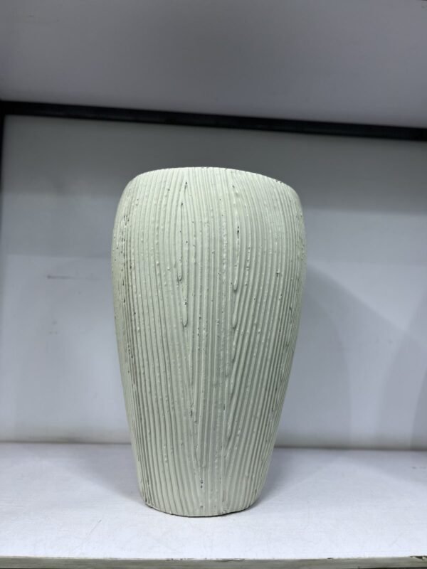Nude Striped Small Rotunda Fibrecast Planter 54cm Nude Striped Small Rotunda Fibrecast Planter 54cm