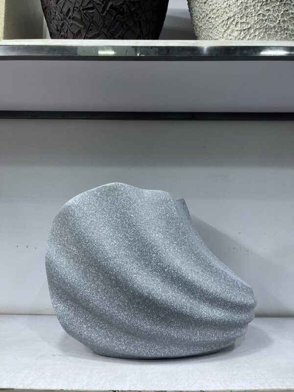 Seashell Pot (Grey Granite) Fibrecast Planter 50cm Seashell Pot (Grey Granite) Fibrecast Planter 50cm