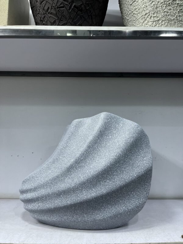 Seashell Pot (Grey Granite) Fibrecast Planter 50cm Seashell Pot (Grey Granite) Fibrecast Planter 50cm, view 2