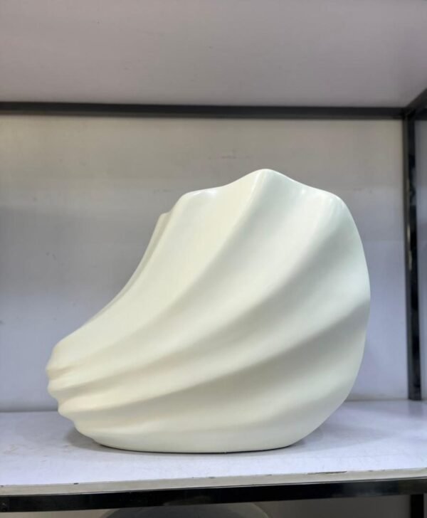 Seashell Pot (Off-White) Fibrecast Planter 50cm