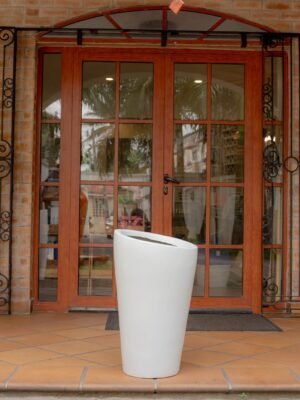 Slant Cylinder Fiberglass Planter 70cm Slant Cylinder Fiberglass Planter 70cm