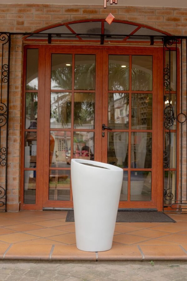 Slant Cylinder Fiberglass Planter 70cm Slant Cylinder Fiberglass Planter 70cm