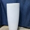 Slant Cylinder Granite White Fiberglass Planter 100cm, view 2