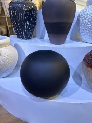 Small Decor Ball ( Matte Black) Fibrecast Planter 30cm Small Decor Ball ( Matte Black) Fibrecast Planter 30cm