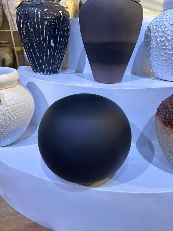 Small Decor Ball ( Matte Black) Fibrecast Planter 30cm Small Decor Ball ( Matte Black) Fibrecast Planter 30cm