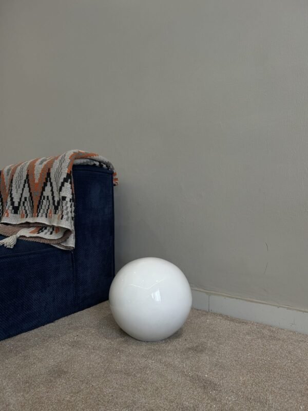 Small Decor Ball ( White) Fibrecast Planter 30cm Small Decor Ball ( White) Fibrecast Planter 30cm, view 3