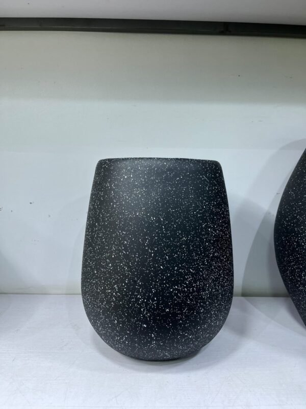 Small Merlot (Smooth Granite Black) Fibrecast Planter 42cm Small Merlot (Smooth Granite Black) Fibrecast Planter 42cm, view 2