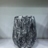 Small Rough Merlot Black and White Fibrecast Planter 42cm