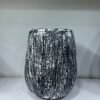Small Rough Merlot Black and White Fibrecast Planter 42cm, view 2