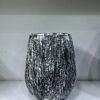 Small Rough Merlot Black and White Fibrecast Planter 42cm, view 3