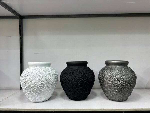 Small Sandblast Vase Fibrecast Planter 31cm Small Sandblast Vase Fibrecast Planter 31cm, view 4