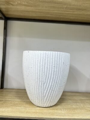 Striped Bowl Fibrecast Planter 42cm Striped Bowl Fibrecast Planter 42cm