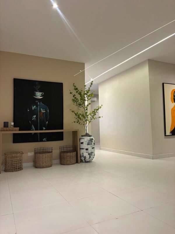 Stroke Avanos Flower Pot with Artificial Japanese Bell Tree
