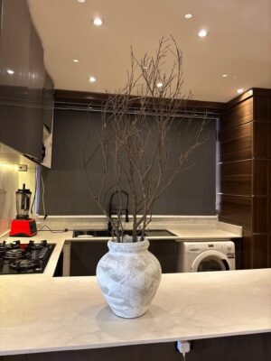 Stroked Medina Vase with Twigs