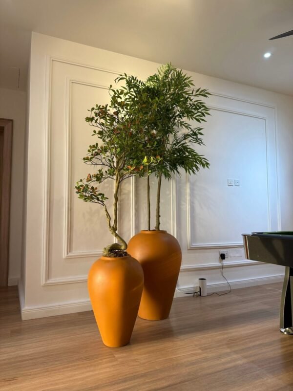 Tan Odel Antique Pots Styled with Artificial Plants