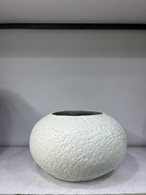 Textured Floral Pot Fibrecast Planter 24cm Textured Floral Pot Fibrecast Planter 24cm